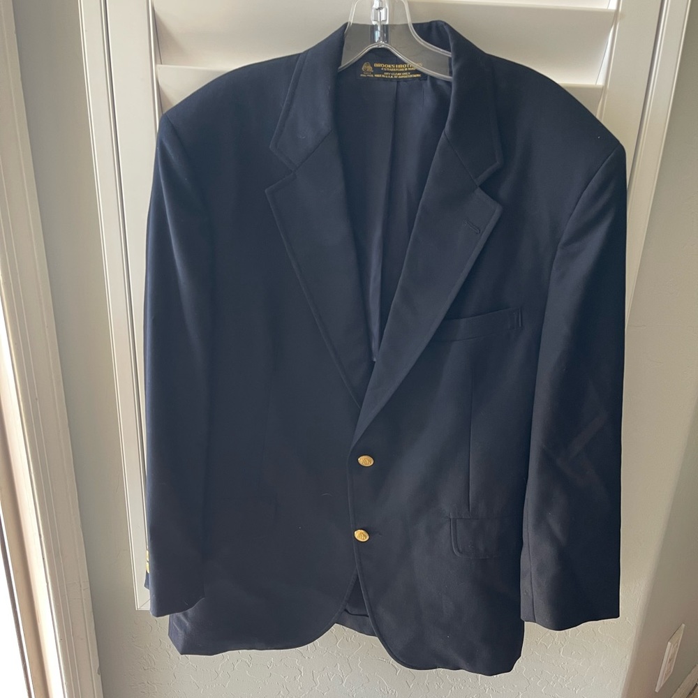 Brooks Brother Men’s Navy Blazer 44 Regular